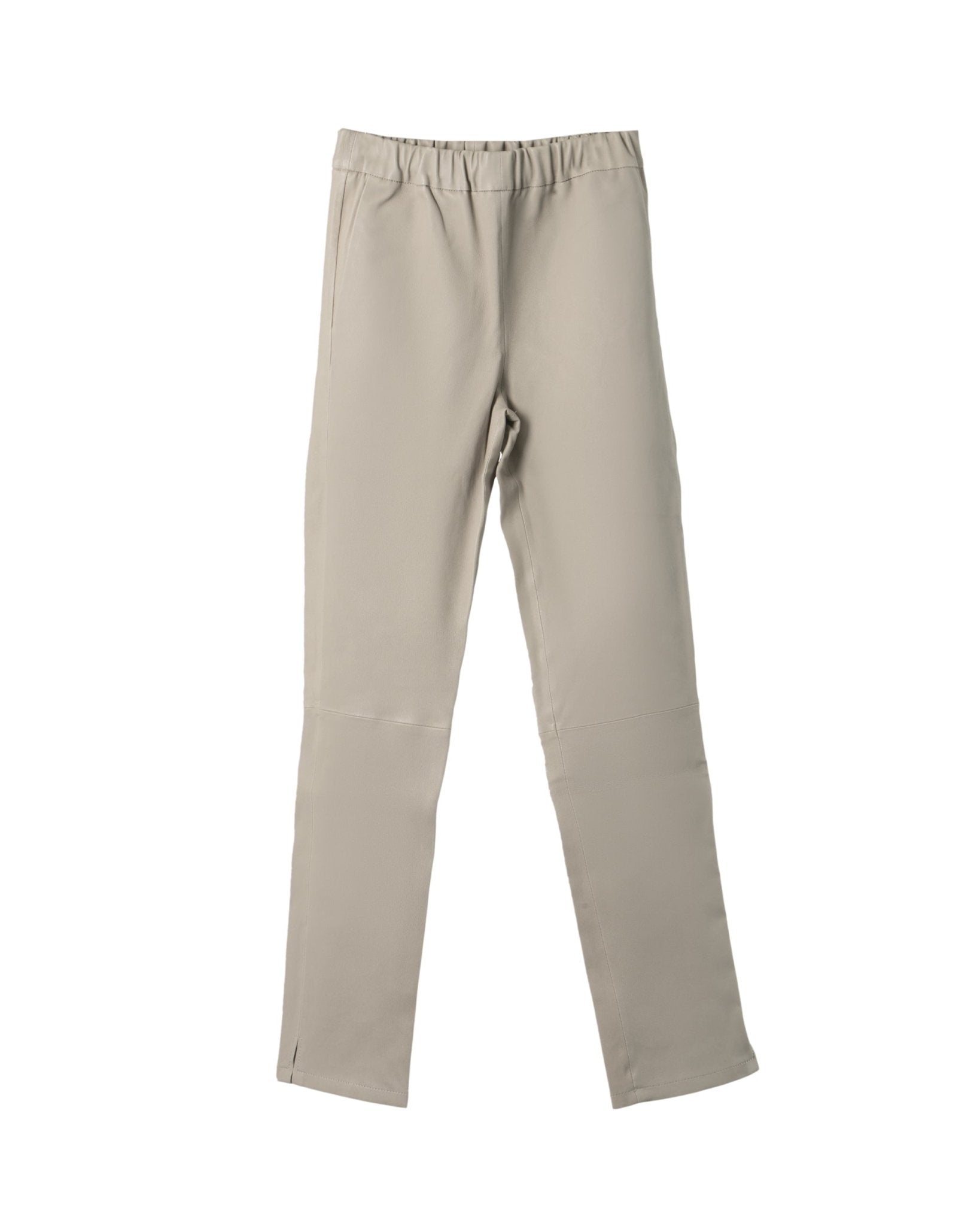 WHITE T | STRETCH LEATHER CHINO - Trousers WHITET