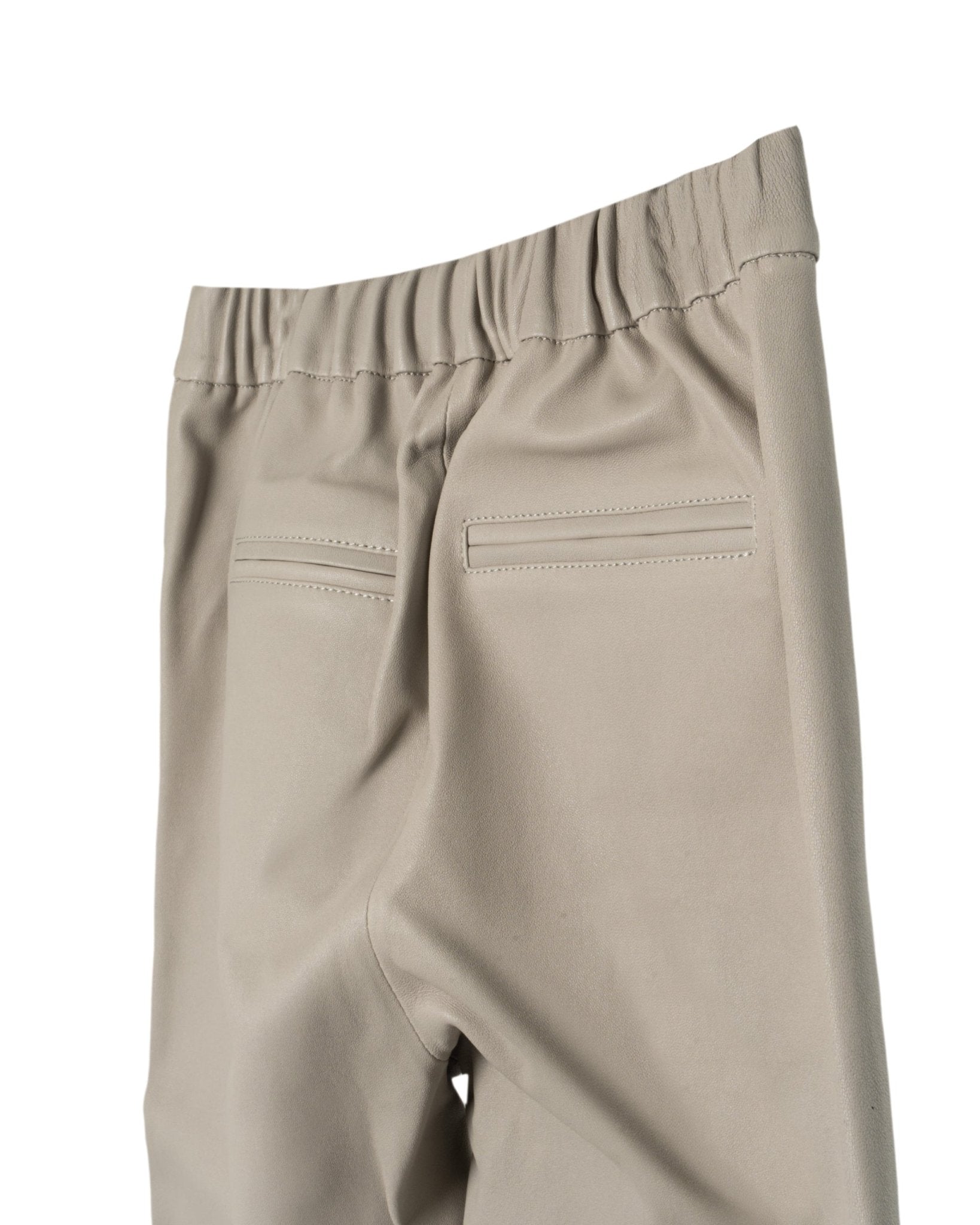 WHITE T | STRETCH LEATHER CHINO - Trousers WHITET