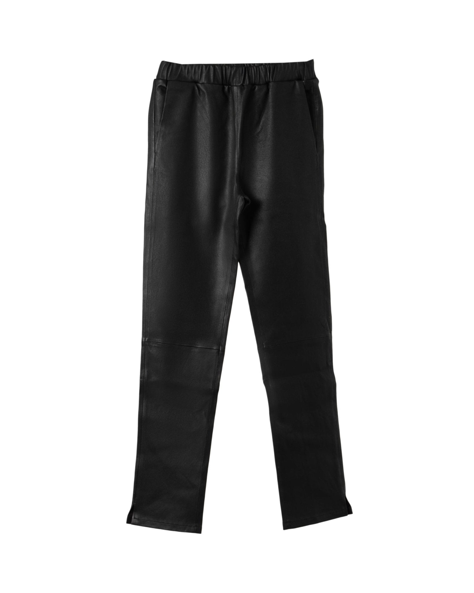 WHITE T | STRETCH LEATHER CHINO - Trousers WHITET
