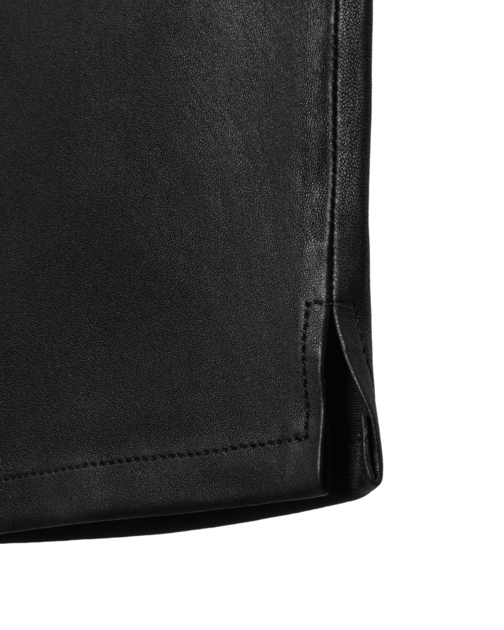 WHITE T | STRETCH LEATHER CHINO - Trousers WHITET