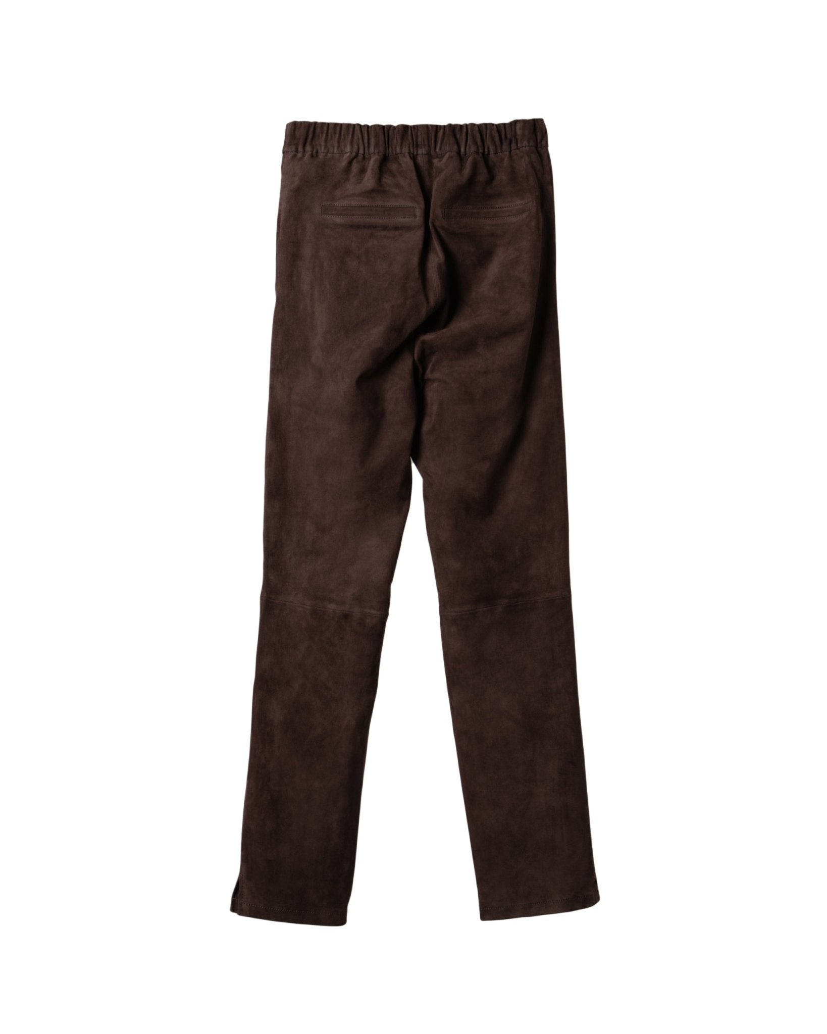 WHITE T | SUEDE - STRETCH LEATHER BIKER PANTS - Trousers WHITET