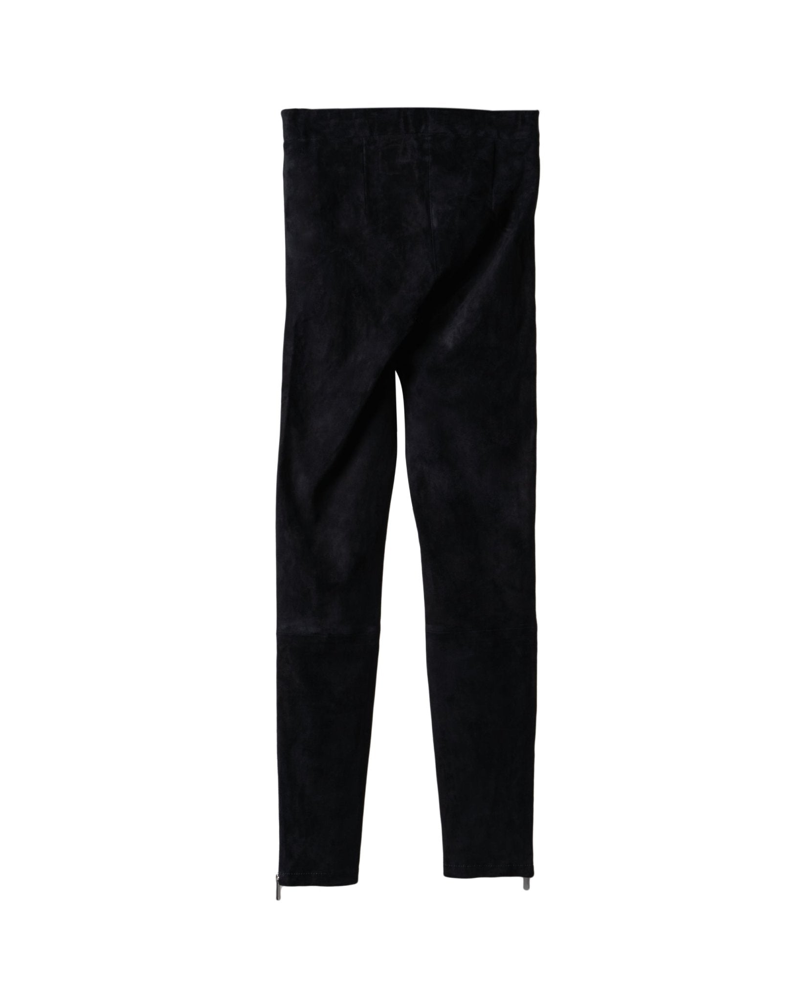 WHITE T | SUEDE - STRETCH LEATHER BIKER PANTS - Trousers WHITET