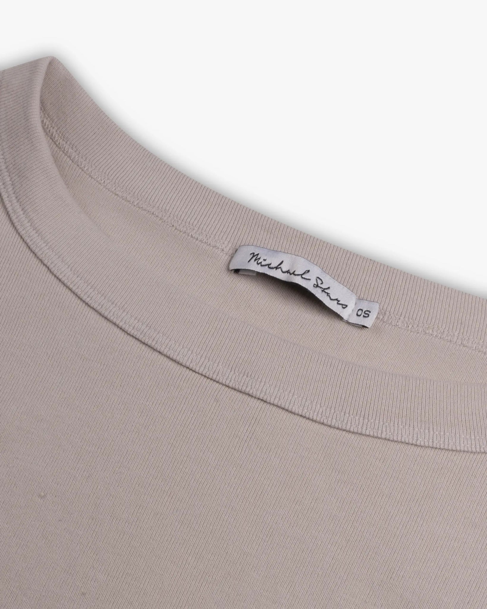 Zementfarbenes Bootsneck - Rippen - Shirt mit 3/4 - Ärmeln von Michael Stars - Shirts MICHAEL STARS