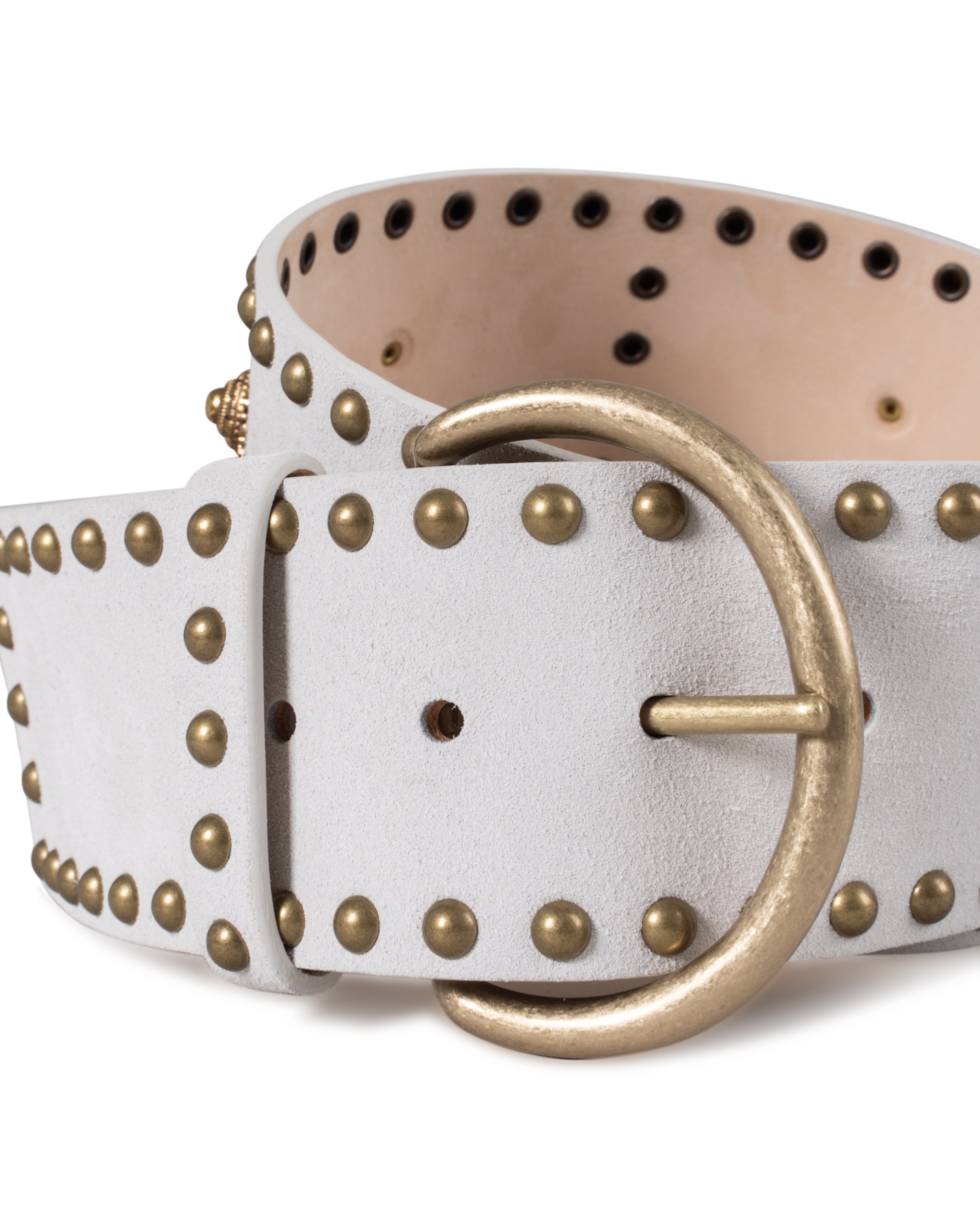 SUEDE STUDDED DRESS BELT