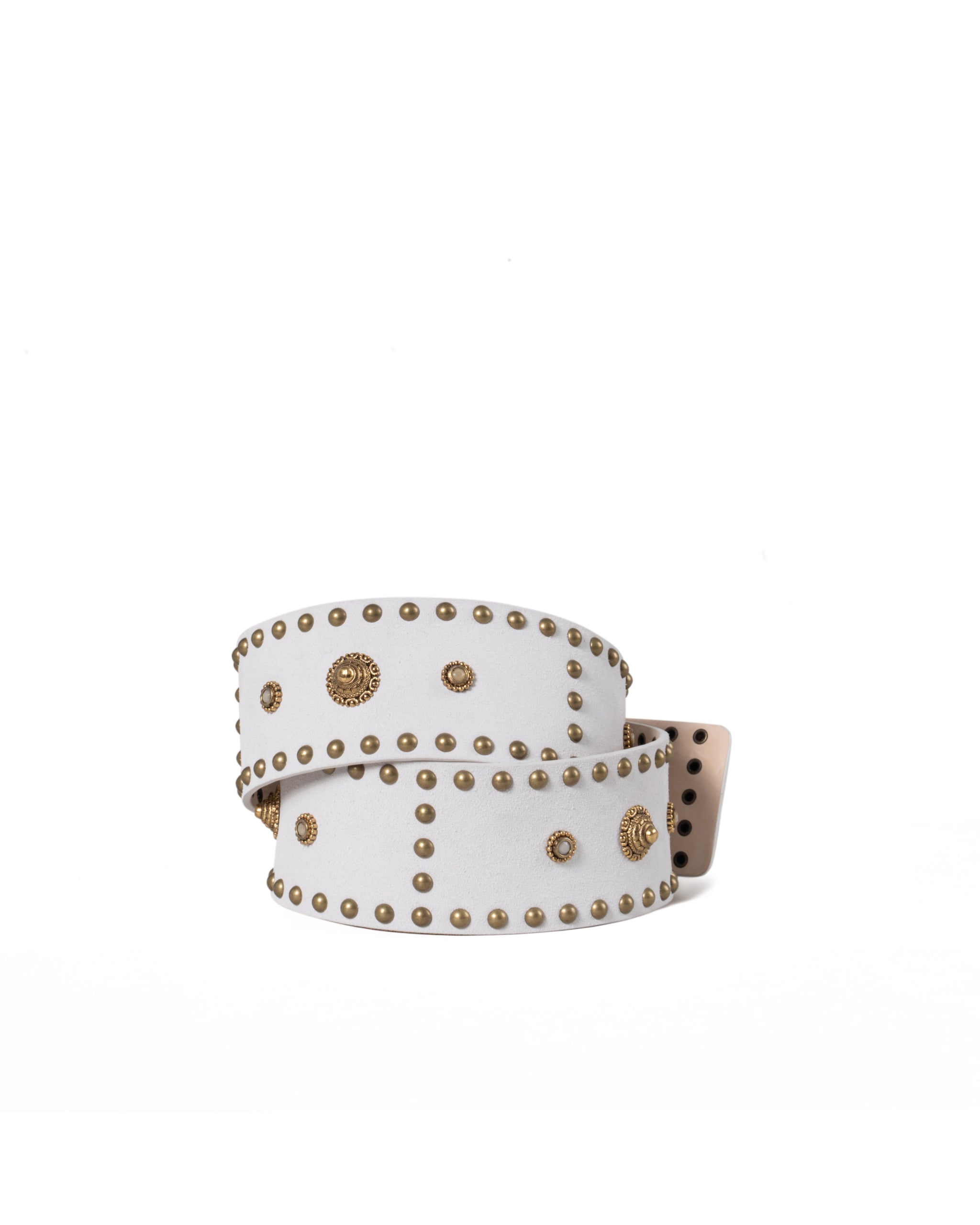 SUEDE STUDDED DRESS BELT
