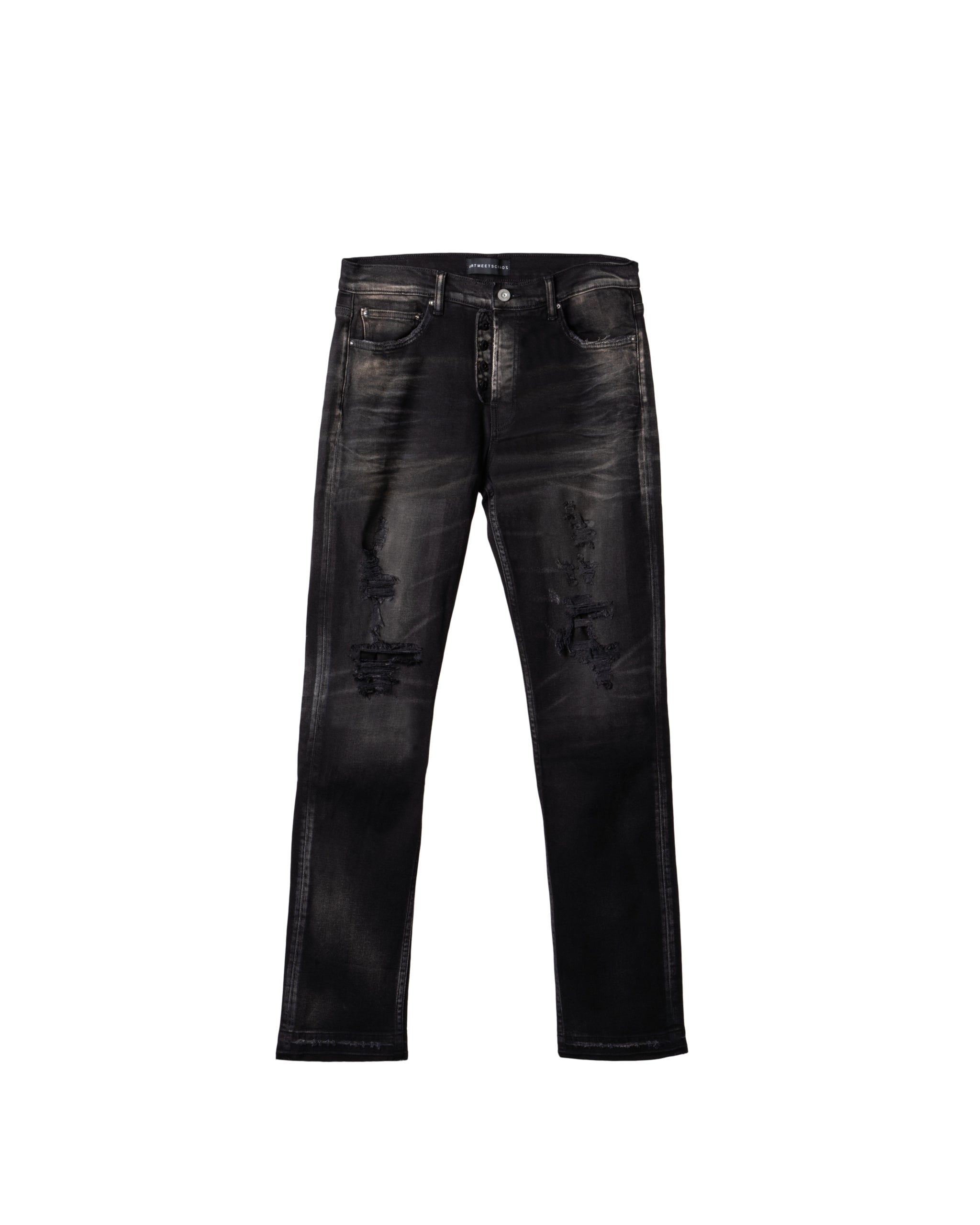 SLIM FIT DESTROYED JEANS