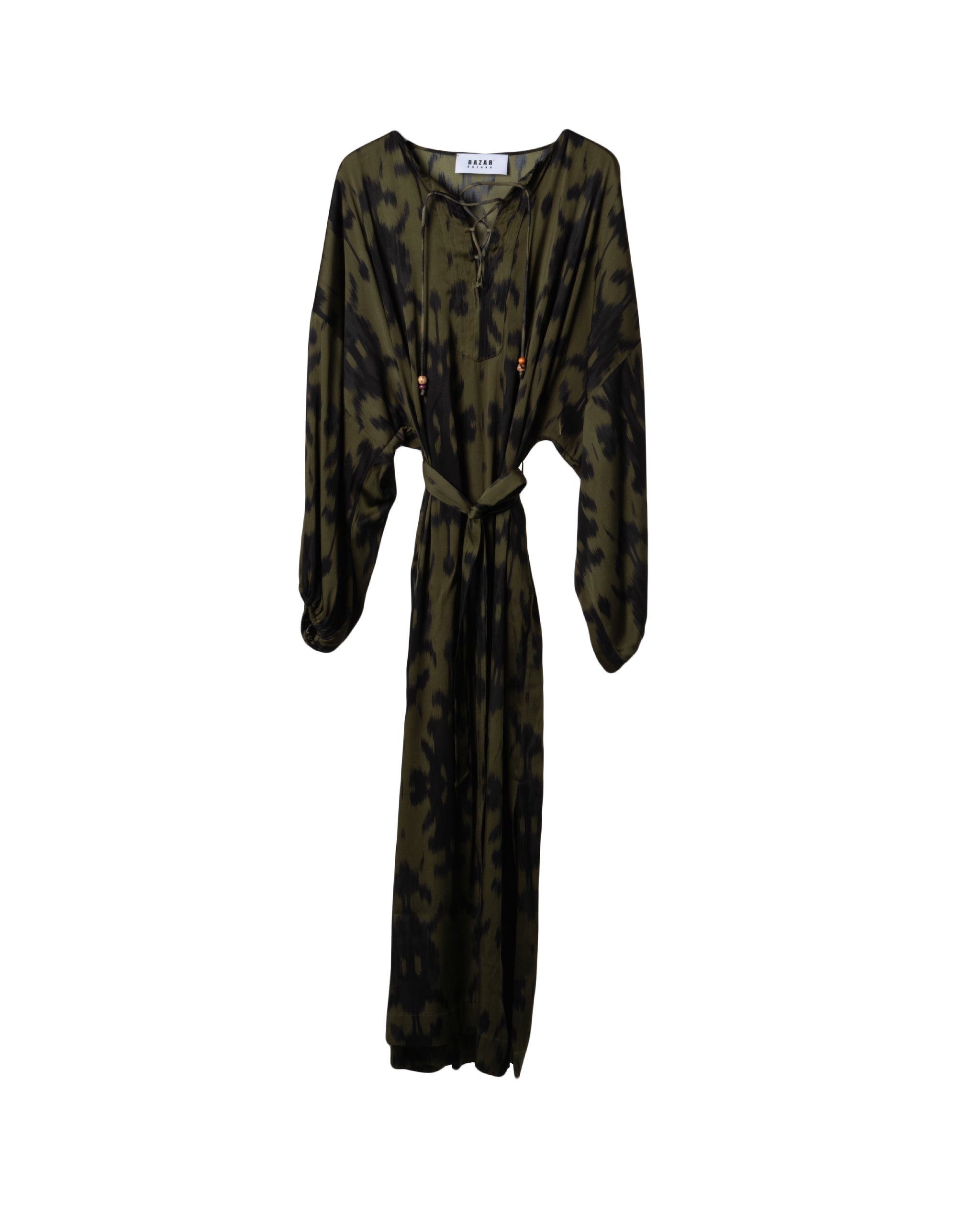 VISCOSE STRETCH KAFTAN DRESS