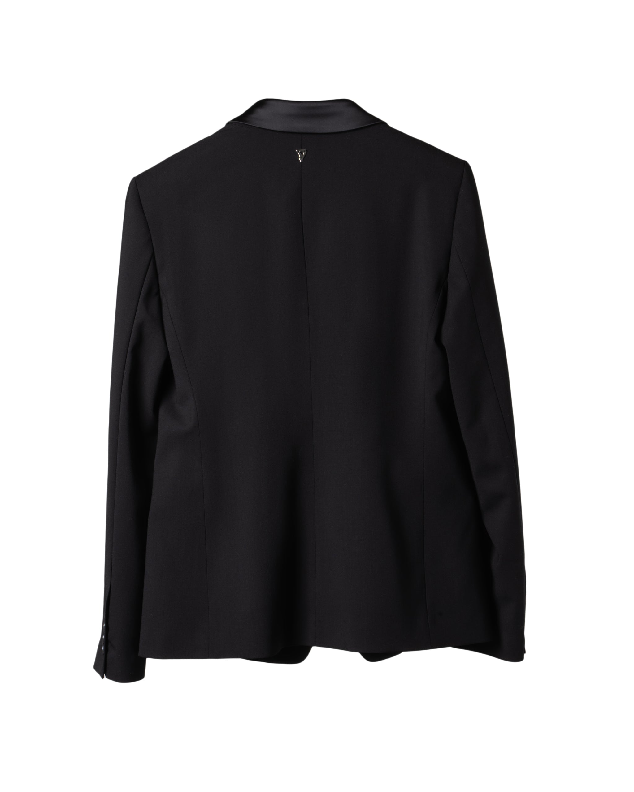 SMOKING SATIN REVER BLAZER