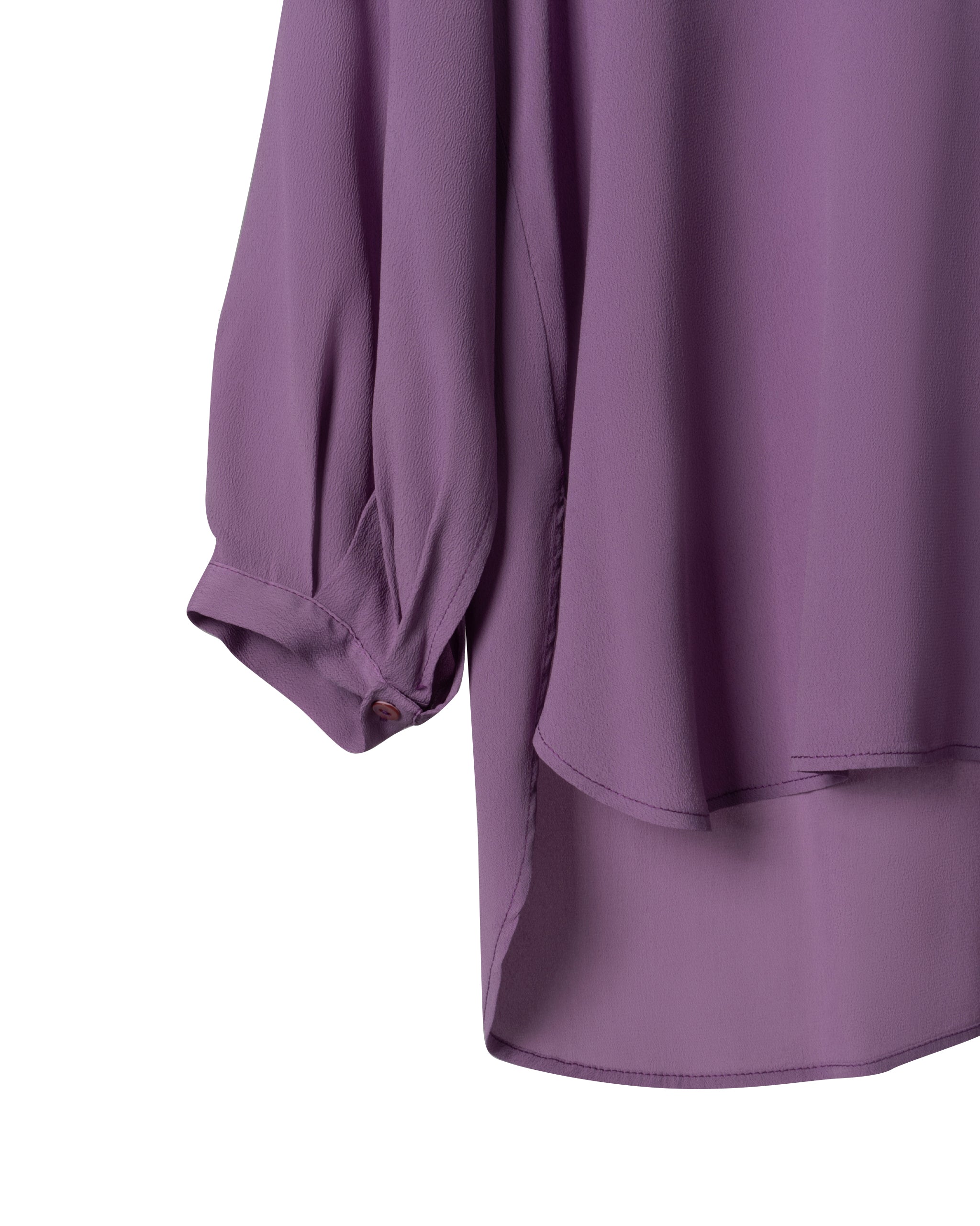 SILK GEORGETTE RUFFLE BLOUSE