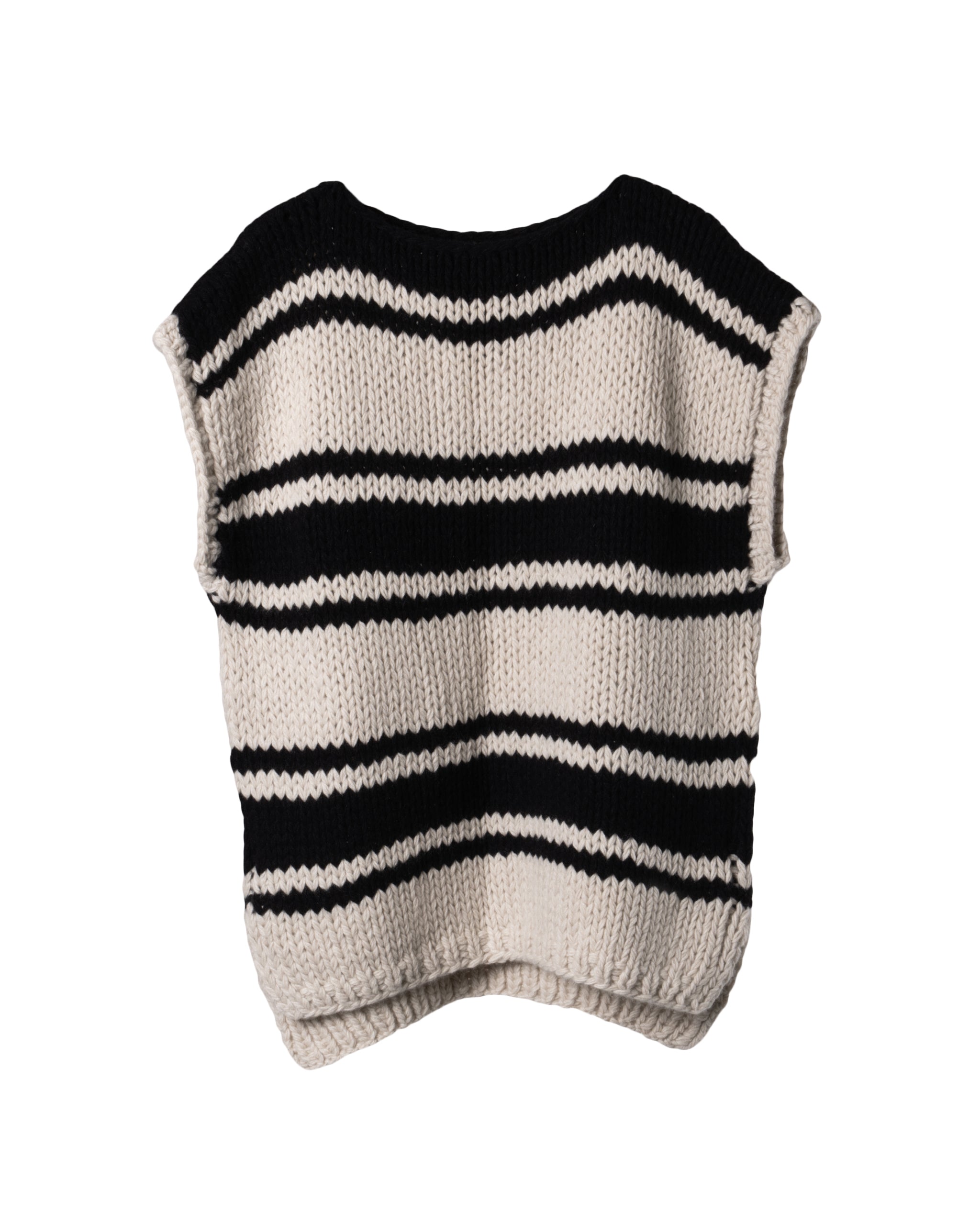 OVERSIZE CREWNECK NO SLEEVE KNITWEAR