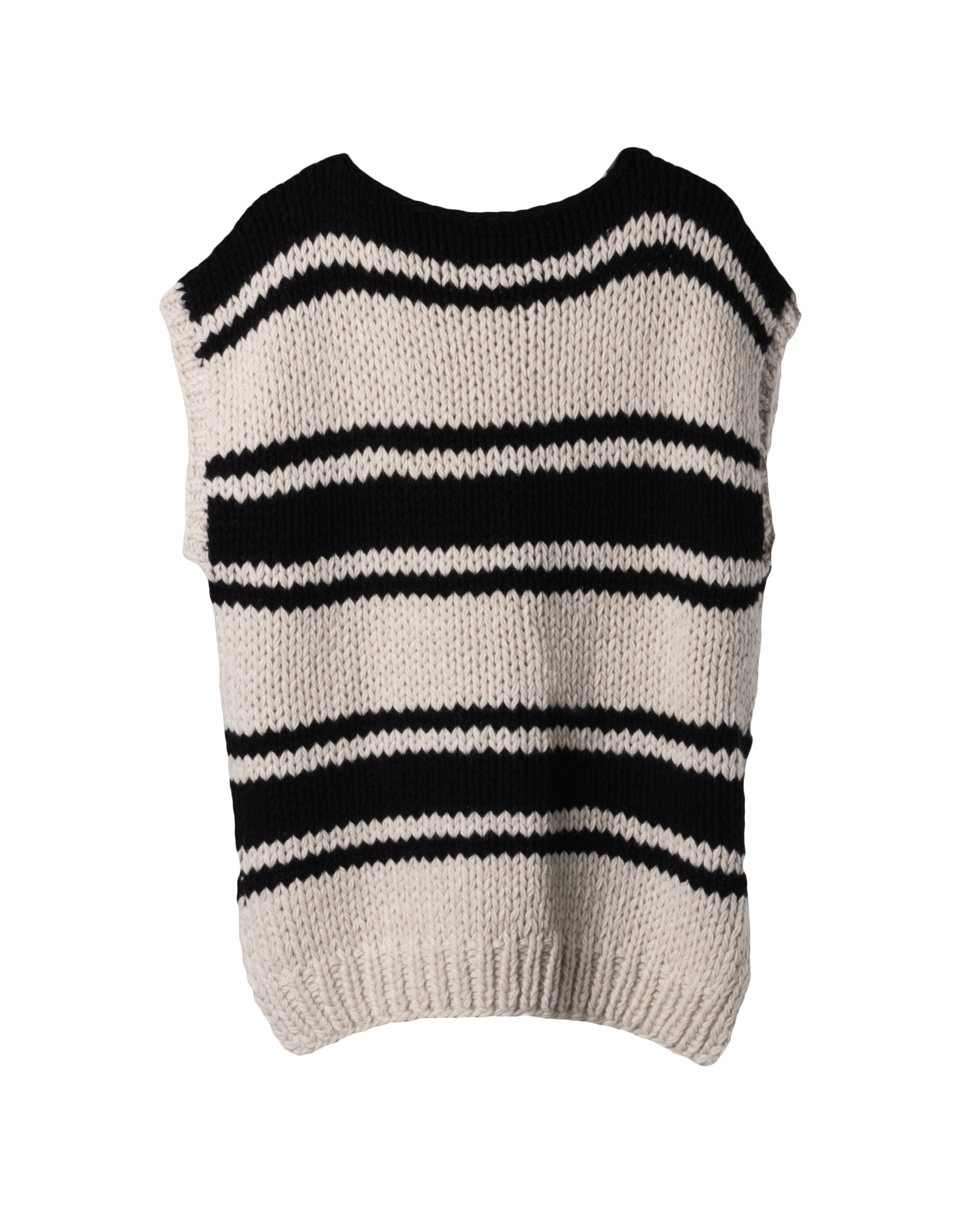OVERSIZE CREWNECK NO SLEEVE KNITWEAR