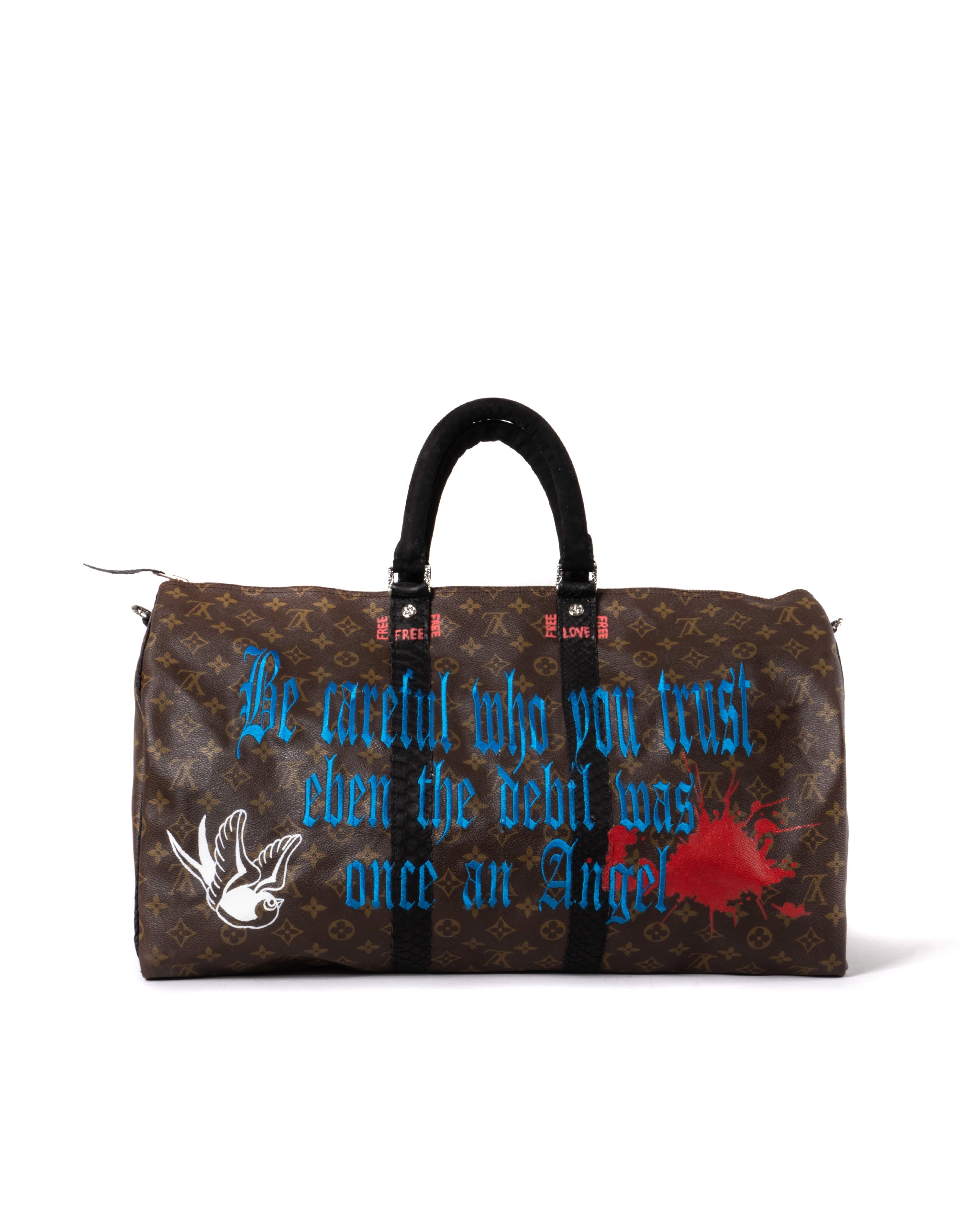 BE CAREFUL WHO YOU TRUST BIG VINTAGE LOUIS VUITTON BAG
