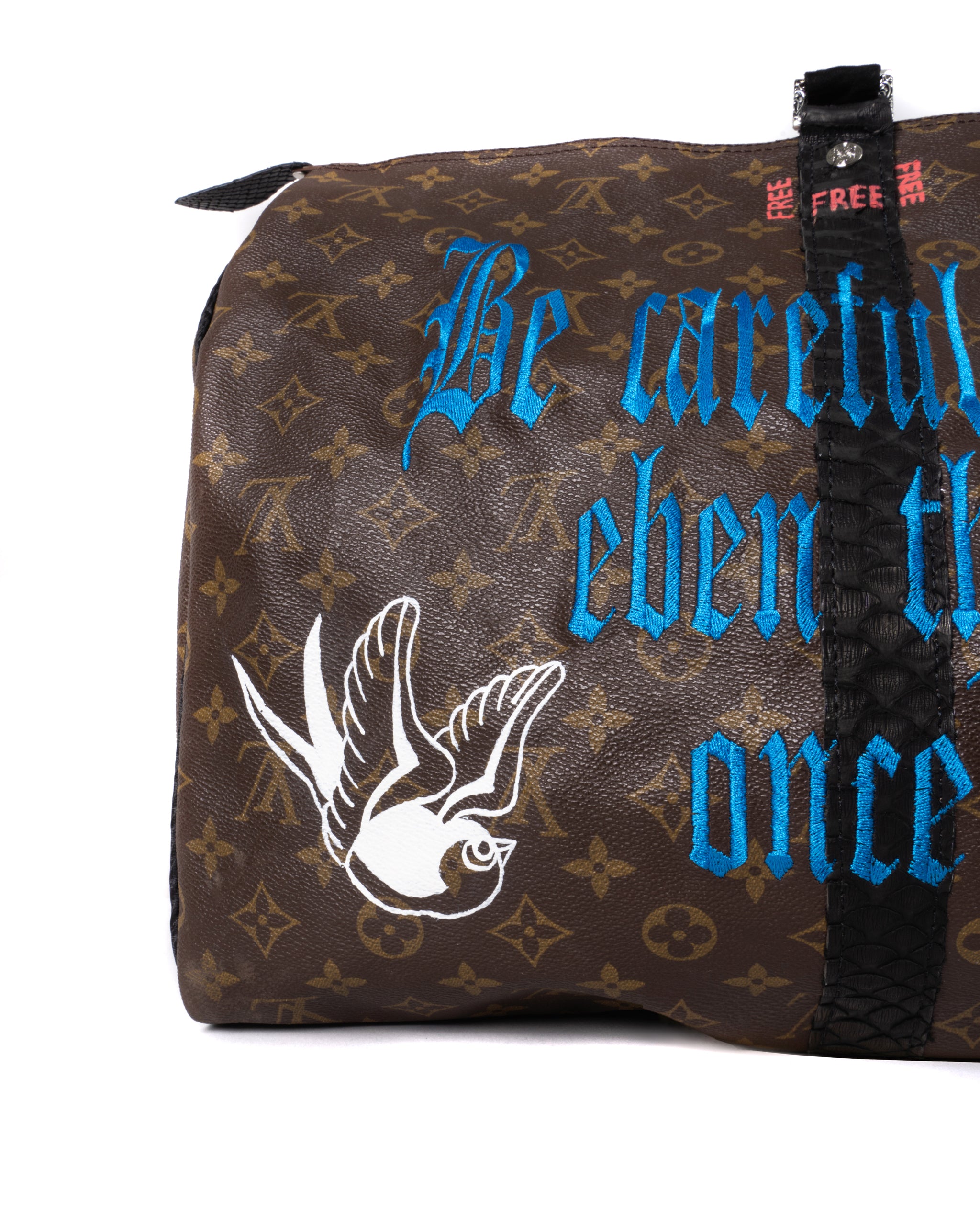 BE CAREFUL WHO YOU TRUST BIG VINTAGE LOUIS VUITTON BAG