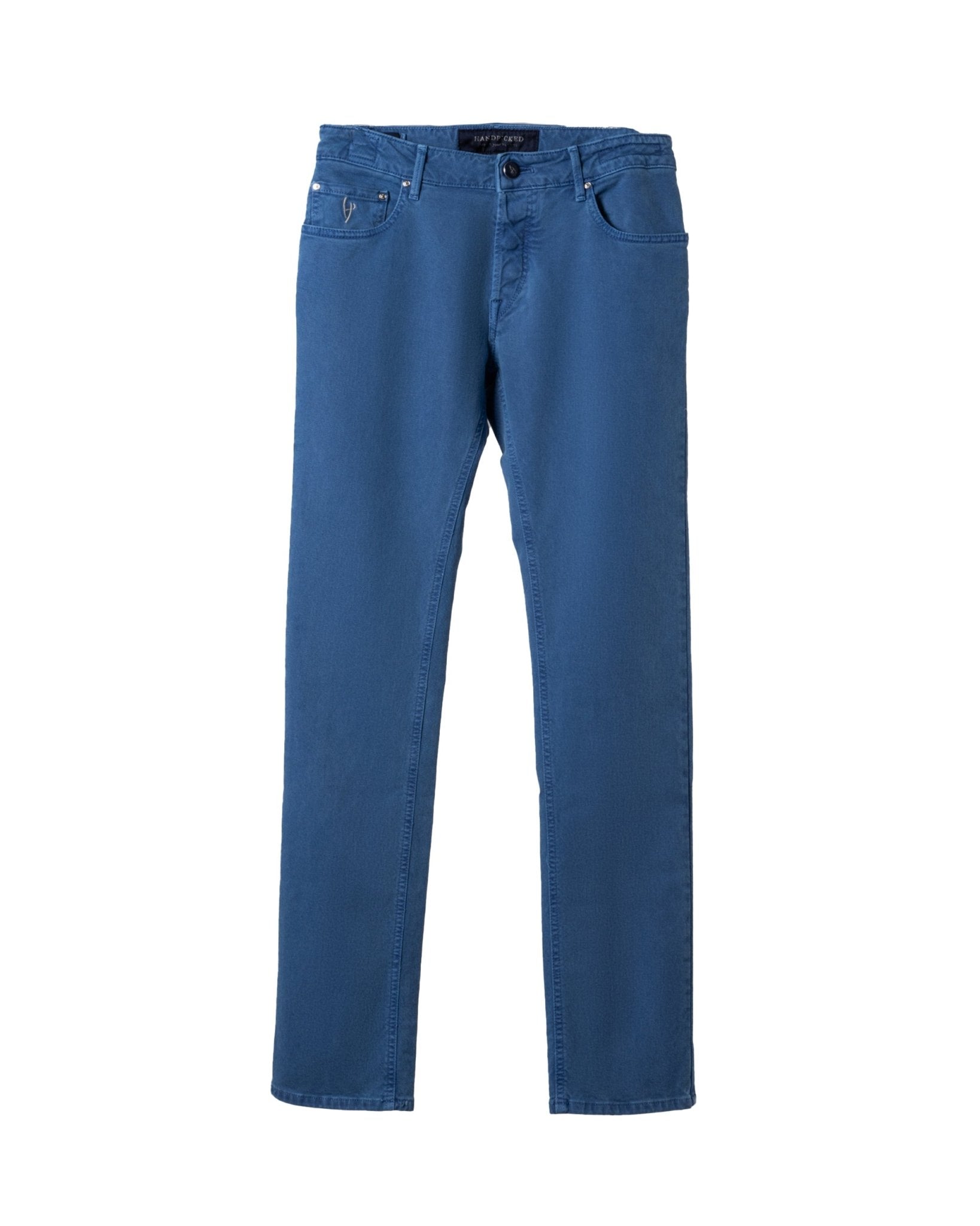 HANDPICKED | RAVELLO BLUE SUEDE LEATHER PANTS - Denim HANDPICKED