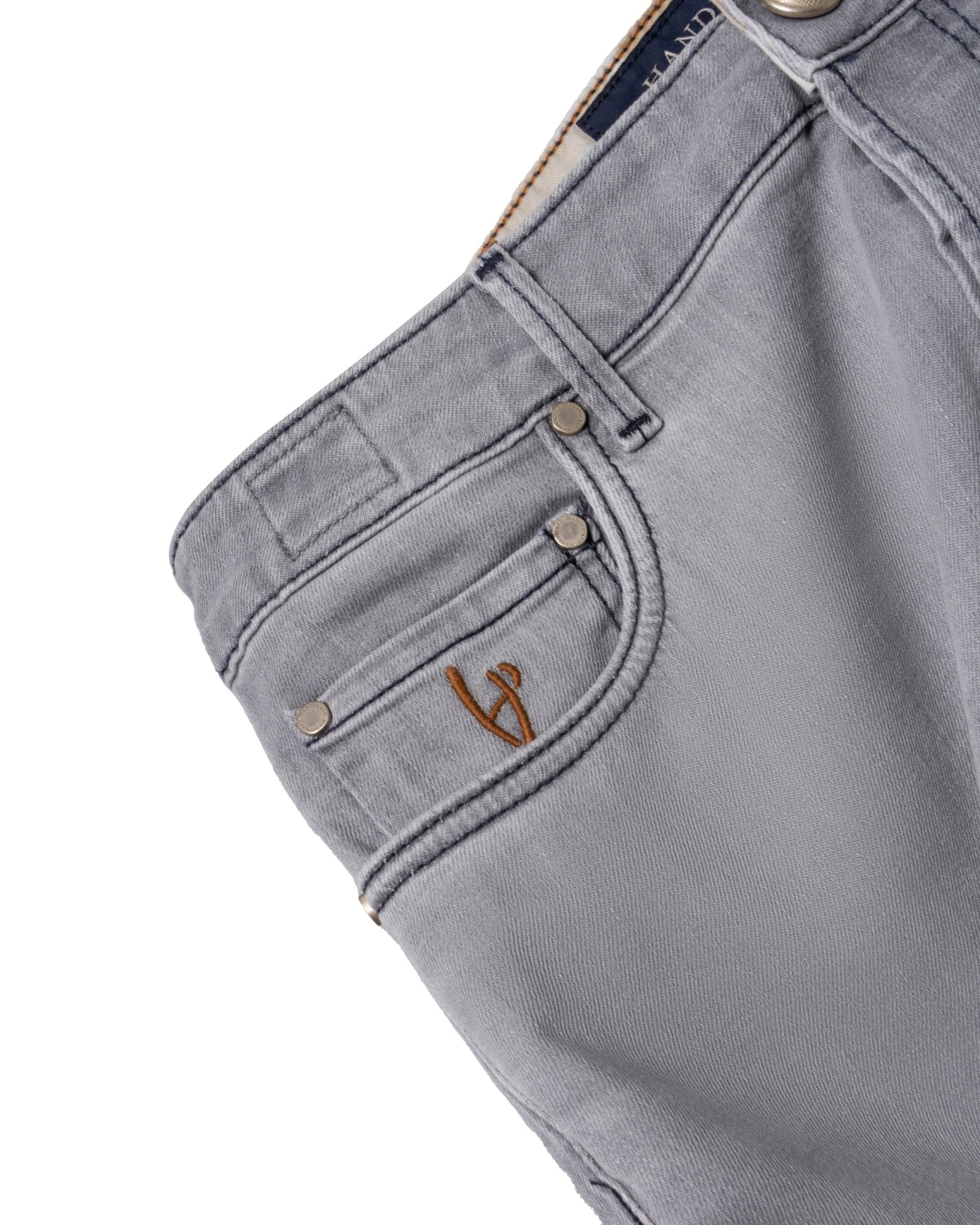 HANDPICKED | RAVELLO COGNAC JEANS LEATHER PATCH - Denim HANDPICKED