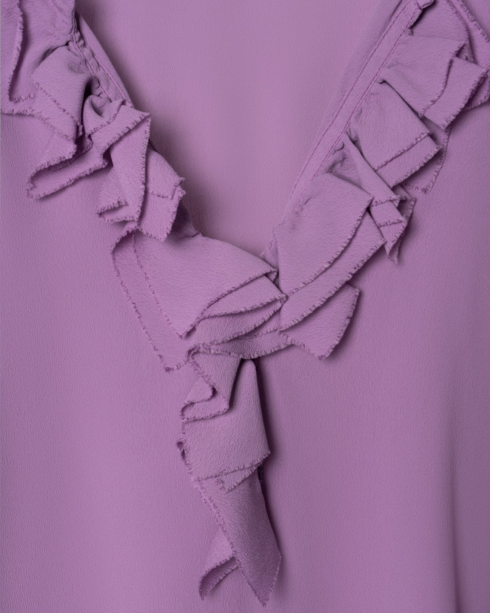 HER SHIRT | SILK GEORGETTE RUFFLE BLOUSE - BLOUSON HER SHIRT