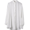 ISABEL BENENATO | COLLARLESS SILK BLOUSE - Blouses ISABEL BENENATO