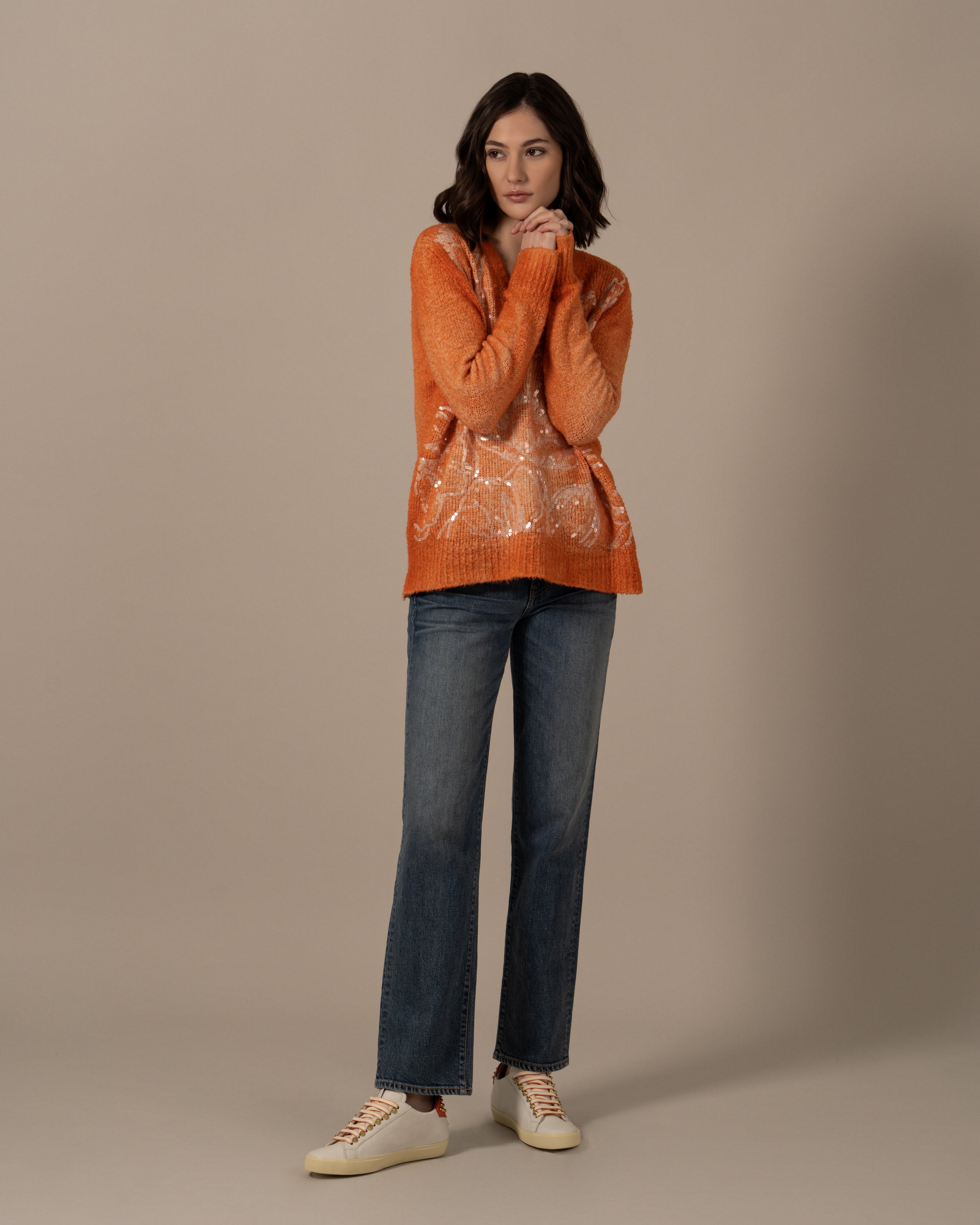 PAILETTEN  V - NECK SWEATER