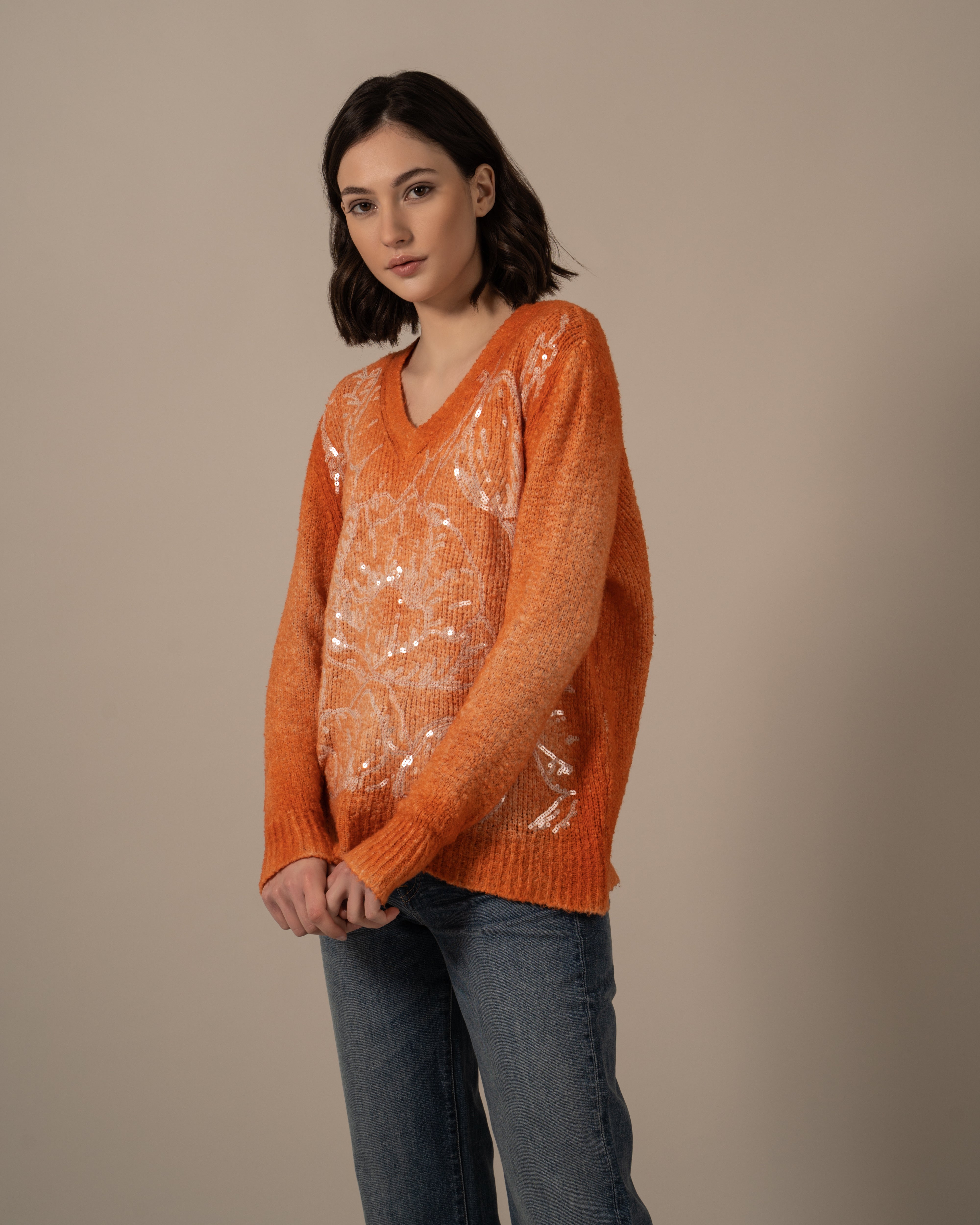 PAILETTEN  V - NECK SWEATER