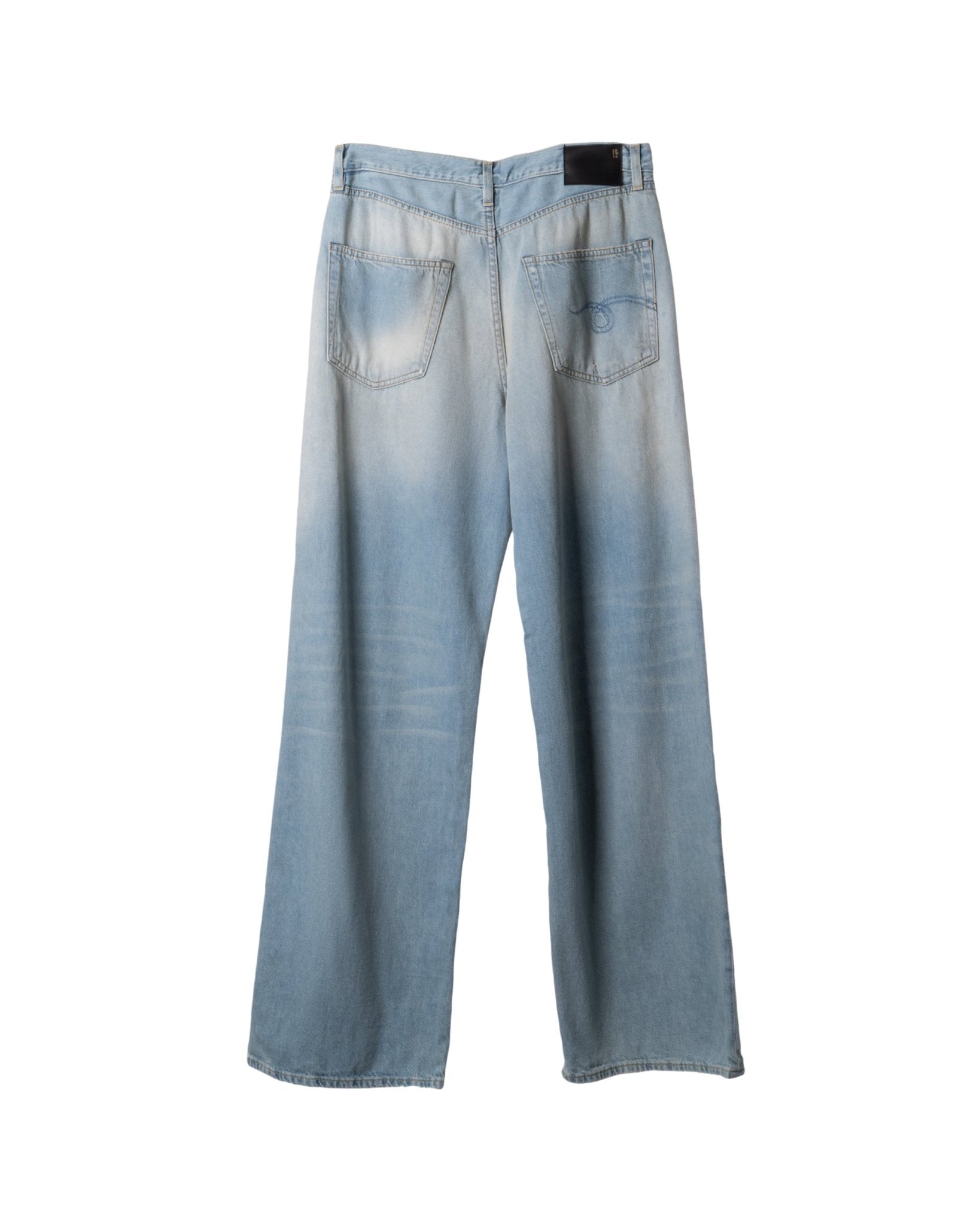 R13 LA | DAMPN PLATED WIDE LEG JEANS - Denim R13 WOMEN