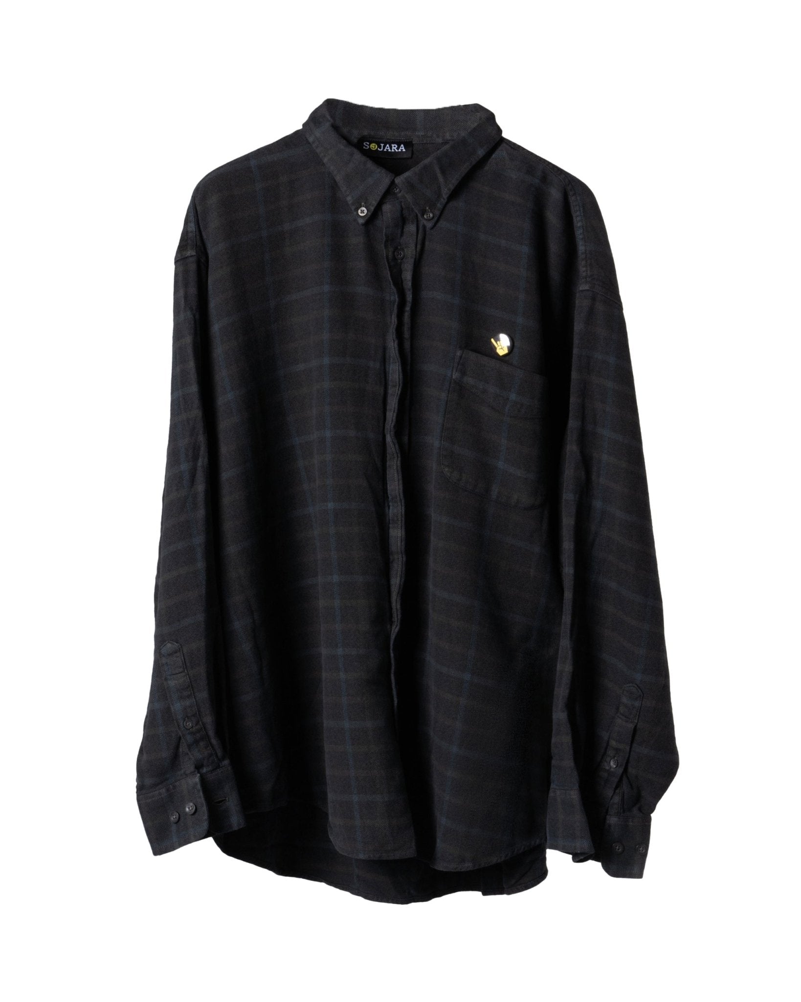 SOJARA | VINTAGE US FLANNEL PEACE LOVE ROCK & ROLL SHIRT-Shirts SOJARA