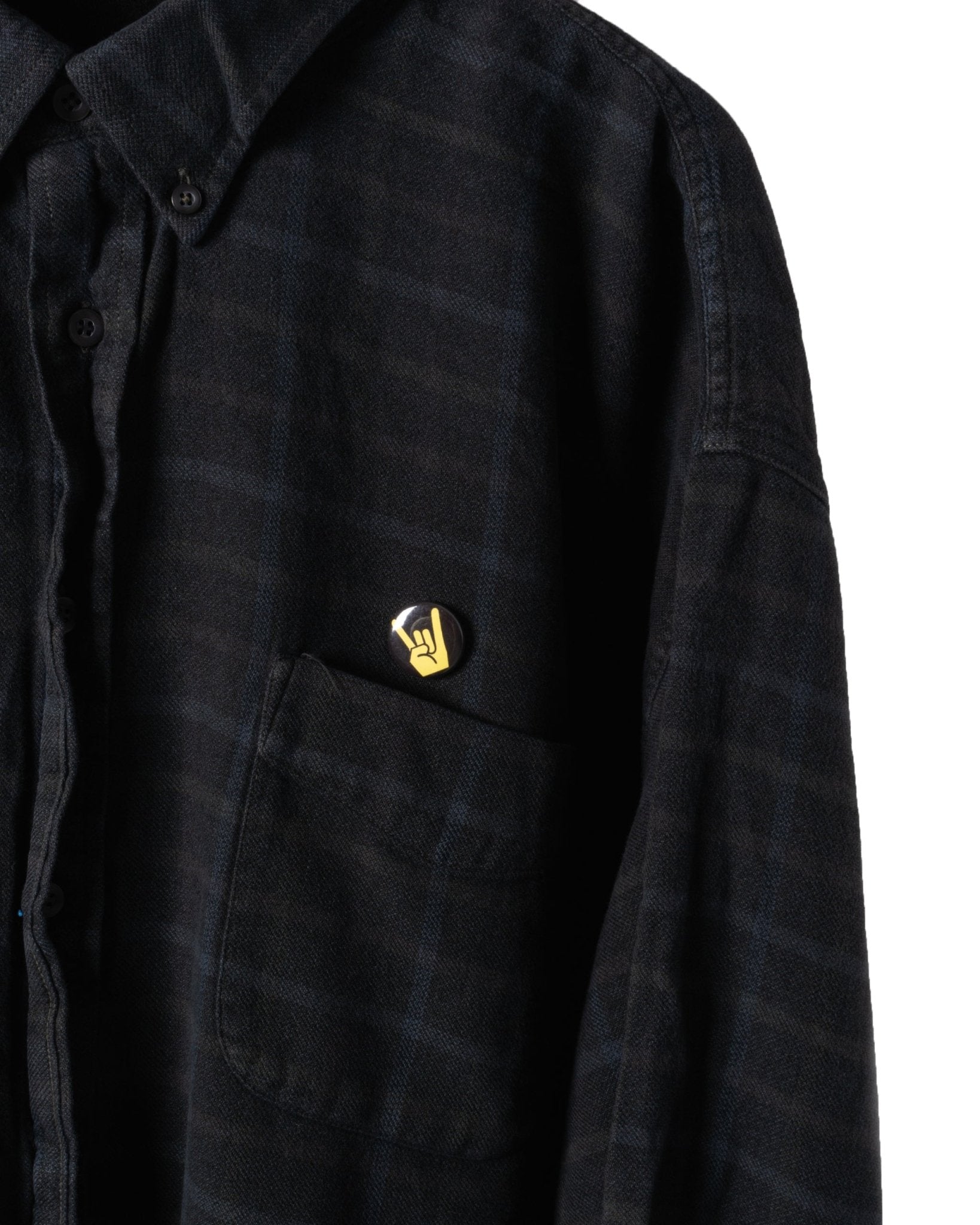 SOJARA | VINTAGE US FLANNEL PEACE LOVE ROCK & ROLL SHIRT-Shirts SOJARA